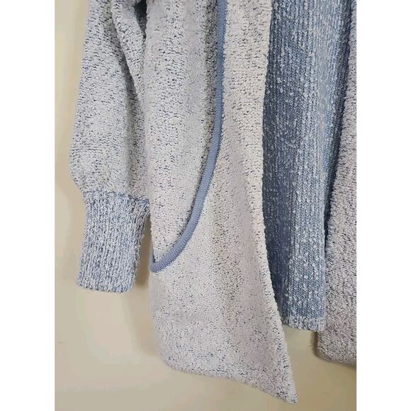 Vintage Sideffects Womens Cardigan Sweater Boucle Nuuby Open Front Blue Size S - Picture 4 of 7